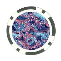 Fluid Art Pattern Poker Chip Card Guard by GardenOfOphir