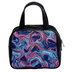 Fluid Art Pattern Classic Handbag (two Sides) by GardenOfOphir