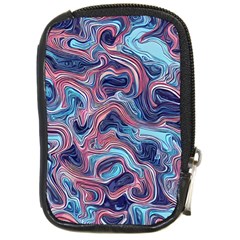 Fluid Art Pattern Compact Camera Leather Case by GardenOfOphir