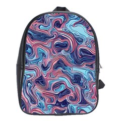 Fluid Art Pattern School Bag (large) by GardenOfOphir