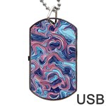 Fluid Art Pattern Dog Tag USB Flash (One Side) Front