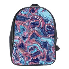 Fluid Art Pattern School Bag (xl) by GardenOfOphir