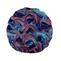 Fluid Art Pattern Standard 15  Premium Flano Round Cushions by GardenOfOphir