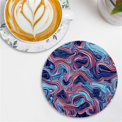 Fluid Art Pattern Uv Print Round Tile Coaster by GardenOfOphir