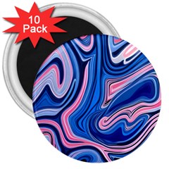 Abstract Liquid Art Pattern 3  Magnets (10 Pack)  by GardenOfOphir