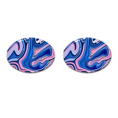 Abstract Liquid Art Pattern Cufflinks (oval) by GardenOfOphir