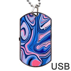 Abstract Liquid Art Pattern Dog Tag Usb Flash (one Side) by GardenOfOphir