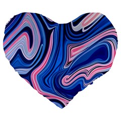 Abstract Liquid Art Pattern Large 19  Premium Heart Shape Cushions by GardenOfOphir