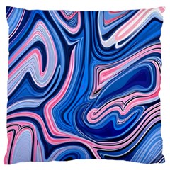 Abstract Liquid Art Pattern Large Premium Plush Fleece Cushion Case (one Side) by GardenOfOphir