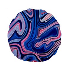 Abstract Liquid Art Pattern Standard 15  Premium Flano Round Cushions by GardenOfOphir