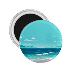 Ai Generated Ocean Waves Sea Water Anime 2 25  Magnets by Pakemis