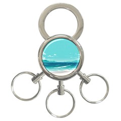 Ai Generated Ocean Waves Sea Water Anime 3-ring Key Chain by Pakemis