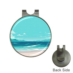 Ai Generated Ocean Waves Sea Water Anime Hat Clips With Golf Markers by Pakemis