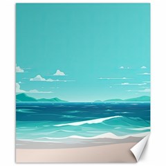 Ai Generated Ocean Waves Sea Water Anime Canvas 8  X 10  by Pakemis