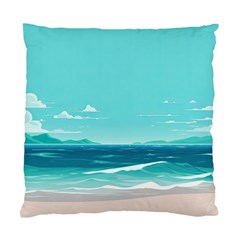 Ai Generated Ocean Waves Sea Water Anime Standard Cushion Case (two Sides) by Pakemis