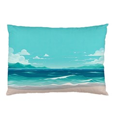 Ai Generated Ocean Waves Sea Water Anime Pillow Case by Pakemis