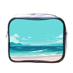 Ai Generated Ocean Waves Sea Water Anime Mini Toiletries Bag (one Side) by Pakemis