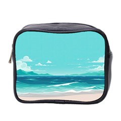 Ai Generated Ocean Waves Sea Water Anime Mini Toiletries Bag (two Sides) by Pakemis