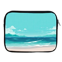 Ai Generated Ocean Waves Sea Water Anime Apple Ipad 2/3/4 Zipper Cases by Pakemis