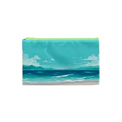 Ai Generated Ocean Waves Sea Water Anime Cosmetic Bag (xs) by Pakemis