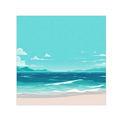 Ai Generated Ocean Waves Sea Water Anime Square Satin Scarf (30  X 30 ) by Pakemis