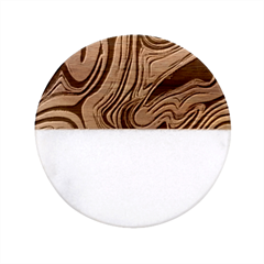 Abstract Liquid Art Pattern Classic Marble Wood Coaster (round)  by GardenOfOphir