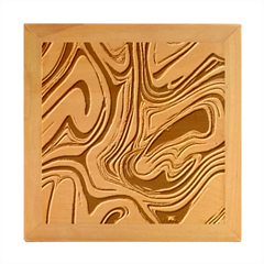 Abstract Liquid Art Pattern Wood Photo Frame Cube by GardenOfOphir