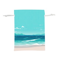 Ai Generated Ocean Waves Sea Water Anime Lightweight Drawstring Pouch (l) by Pakemis