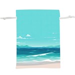 Ai Generated Ocean Waves Sea Water Anime Lightweight Drawstring Pouch (XL) Front