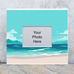 Ai Generated Ocean Waves Sea Water Anime White Wall Photo Frame 5  X 7  by Pakemis