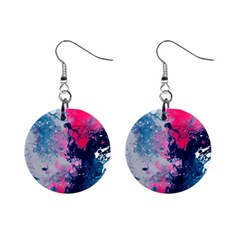 Fluid Art Pattern Mini Button Earrings by GardenOfOphir