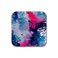 Fluid Art Pattern Rubber Coaster (square) by GardenOfOphir