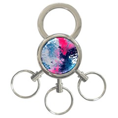 Fluid Art Pattern 3-ring Key Chain by GardenOfOphir