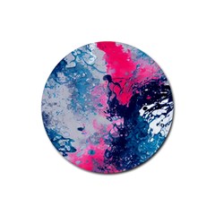 Fluid Art Pattern Rubber Round Coaster (4 Pack) by GardenOfOphir