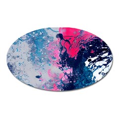 Fluid Art Pattern Oval Magnet by GardenOfOphir