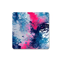 Fluid Art Pattern Square Magnet by GardenOfOphir