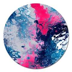 Fluid Art Pattern Magnet 5  (round) by GardenOfOphir