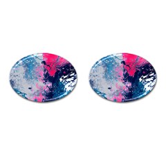 Fluid Art Pattern Cufflinks (oval) by GardenOfOphir