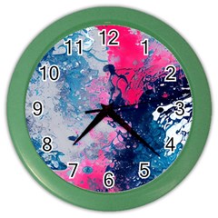 Fluid Art Pattern Color Wall Clock by GardenOfOphir