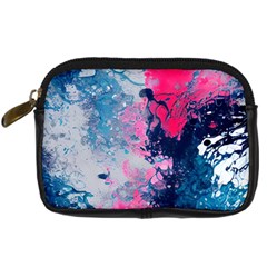 Fluid Art Pattern Digital Camera Leather Case by GardenOfOphir