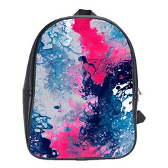 Fluid Art Pattern School Bag (xl) by GardenOfOphir