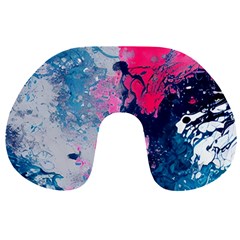 Fluid Art Pattern Travel Neck Pillow by GardenOfOphir