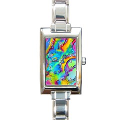 Marble Art Pattern Rectangle Italian Charm Watch by GardenOfOphir