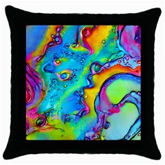 Marble Art Pattern Throw Pillow Case (black) by GardenOfOphir