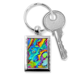 Marble Art Pattern Key Chain (rectangle) by GardenOfOphir