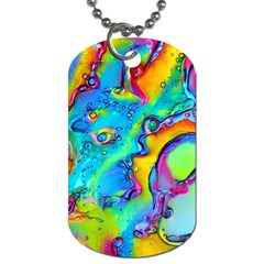 Marble Art Pattern Dog Tag (one Side) by GardenOfOphir