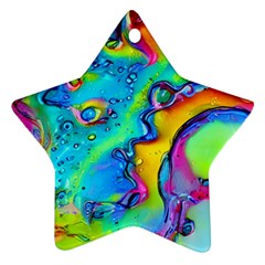 Marble Art Pattern Star Ornament (two Sides)