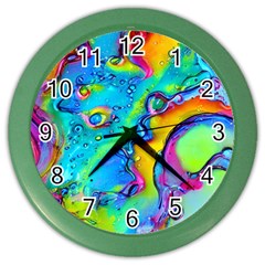 Marble Art Pattern Color Wall Clock by GardenOfOphir