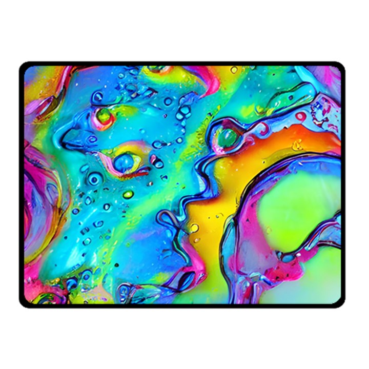 Marble Art Pattern One Side Fleece Blanket (Small)