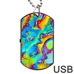 Marble Art Pattern Dog Tag USB Flash (Two Sides) Back